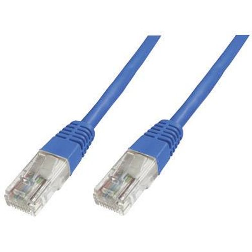 Digitus DK-1511-100/B RJ45 mrežni kabel, Patch kabel cat 5e U/UTP 10.00 m plava boja  1 St. slika 2