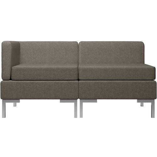 2-dijelni set sofa od tkanine smeđe-sivi slika 27