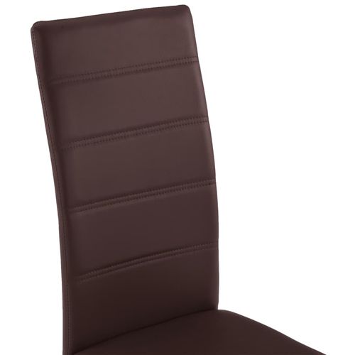 Konzolne blagovaonske stolice od umjetne kože 2 kom smeđe slika 14