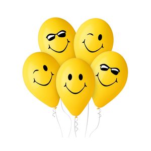 GoDan GS110-PS3Y Balon Smiles Žuti 30cm, 5kom