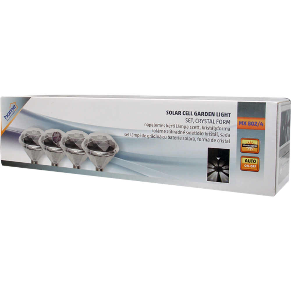 home Solarna vrtna LED lampa, metalna, set 4 komada, 200 mAh - MX 802/4 slika 2