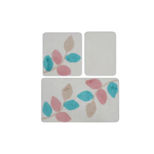 İnnovia - Ecru Multicolor Acrylic Bathmat Set (3 Pieces) slika 5