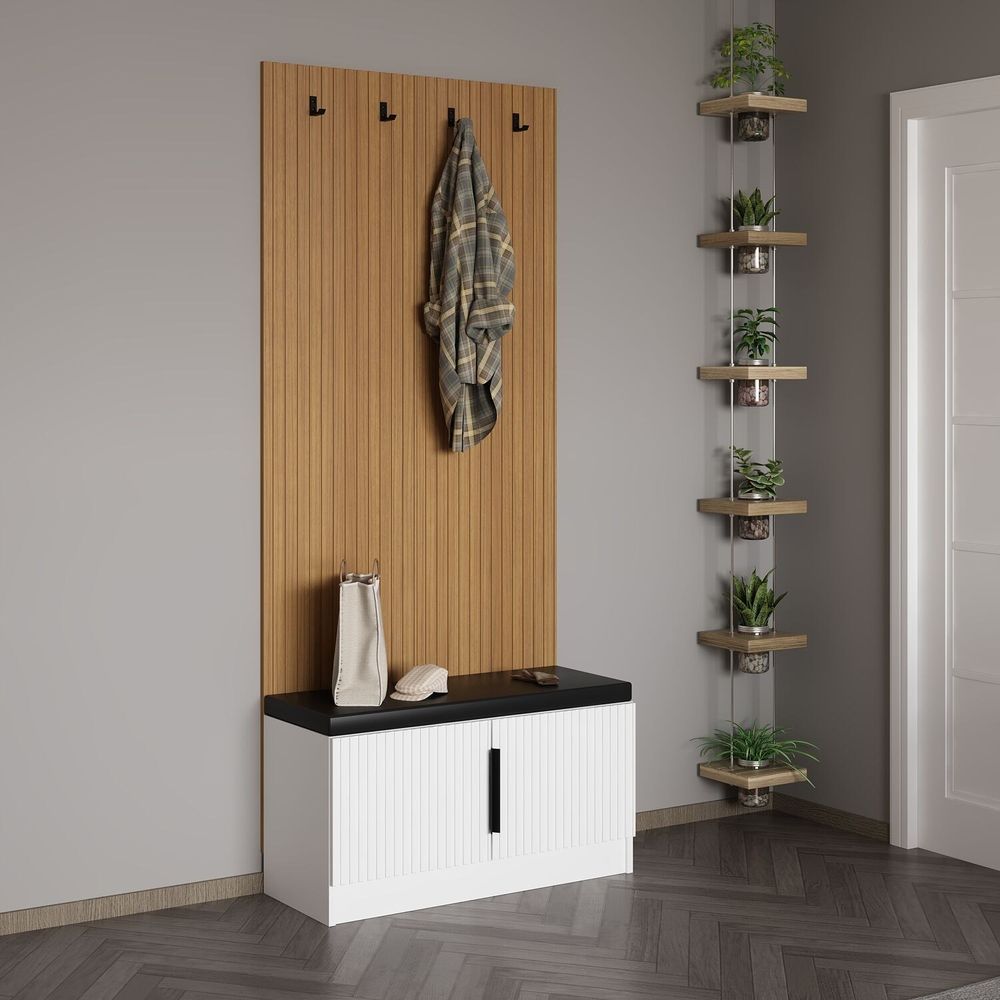 Hall stand Noah - 8323, bijela boja slika 2