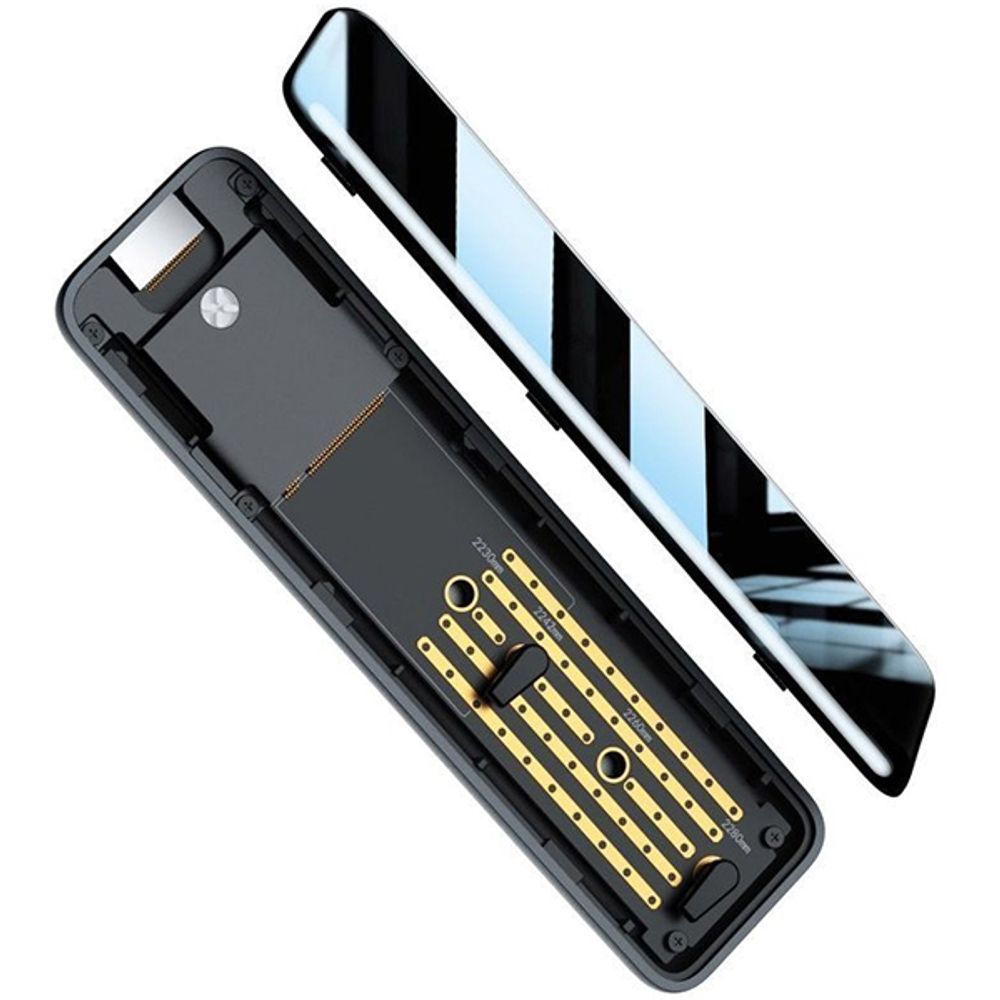 Baseus vanjski prostor za pohranu FullSpeed za M.2 SATA SSD, micro USB 3.2 Gen 1 (crna) slika 4