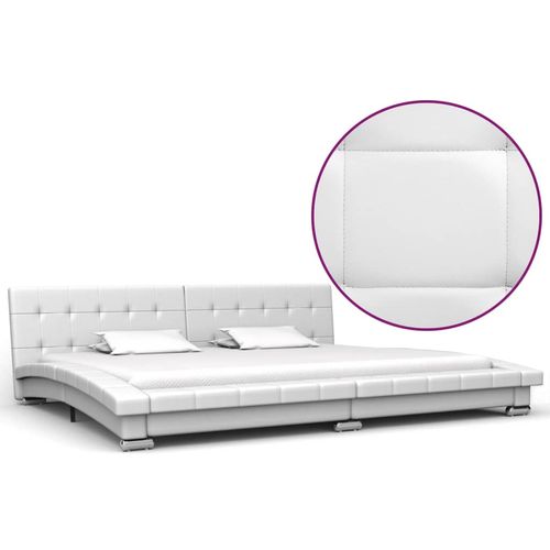 Okvir za krevet od umjetne kože bijeli 200 x 180 cm slika 10
