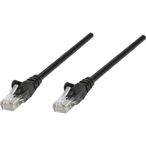 Intellinet 730419 RJ45 mrežni kabel, Patch kabel cat 6 U/UTP 20.00 m crna  1 St. slika 1