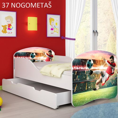 Dječji krevet ACMA s motivom + ladica 180x80 cm 37-nogometas slika 1