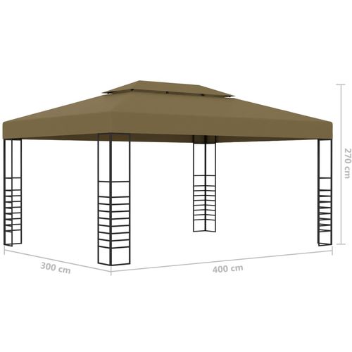 Sjenica 3 x 4 m smeđe-siva 180 g/m² slika 6