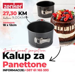 Kalup za panettone 18x12cm BLACK ZENKER