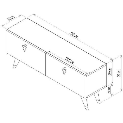 Tarab - Anthracite Anthracite TV Stand slika 7