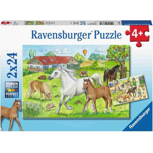 Ravensburger Puzzle konji na farmi 2x24kom slika 1