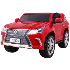 Licencirani auto na akumulator Lexus LX570 4x4 - dvosjed - crveni/lakirani