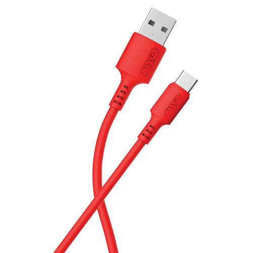 Kabel ADDA USB-200-RD, Fusion Charge+Data, USB-A na Type-C, 3.1A, Premium TPE, 1.2m, crveni slika 1