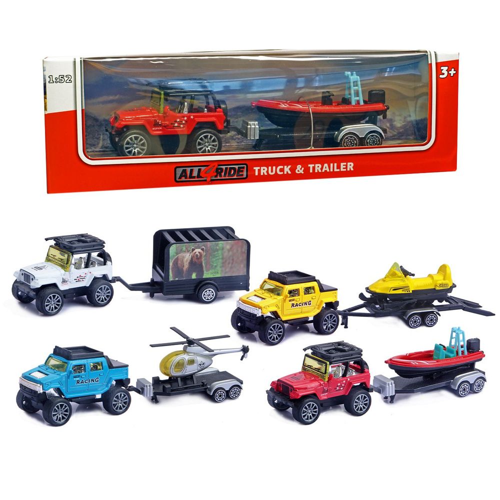 Auto sa prikolicom DIE-CAST, 1:52, 6s slika 1
