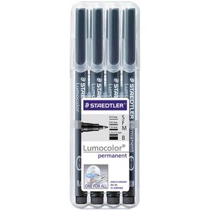 Staedtler Lumocolor permanent S F M B DRY SAFE 31-9WP4GS trajni marker crna vodootporno: da