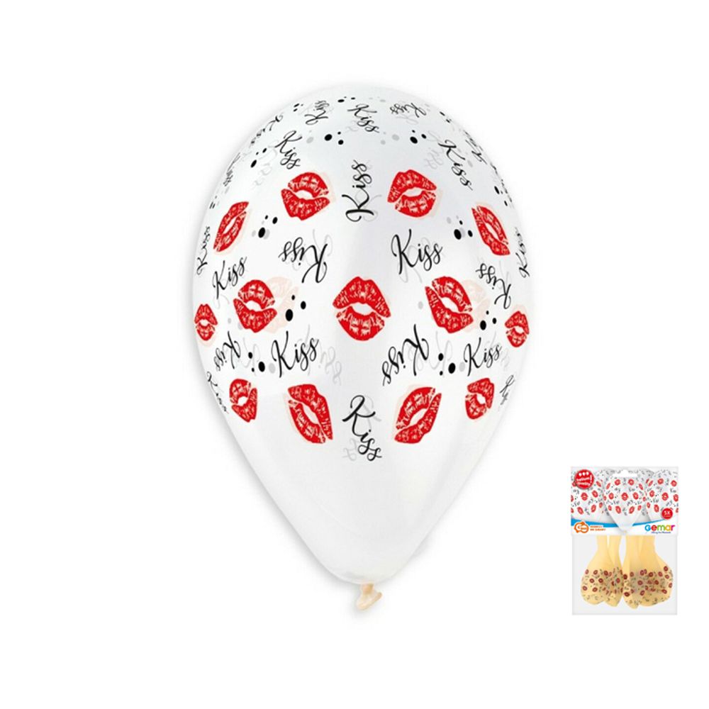 GoDan GS120-946 Premium Kiss Kiss Baloni 33 cm, 5 komada slika 2