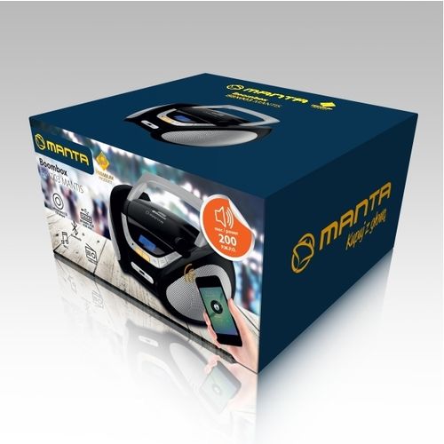 MANTA CD player, Bluetooth, FM/AM, USB, MP3, LCD, DC + baterije BBX003 slika 7