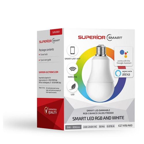 Superior Wifi Pametna Žarulja RGB/warm white dimmable  "SUPiLR001" slika 2