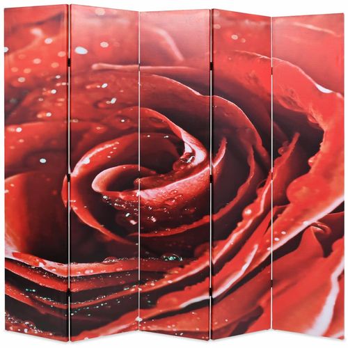 Sklopiva sobna pregrada sa slikom crvene ruže 200 x 170 cm slika 23