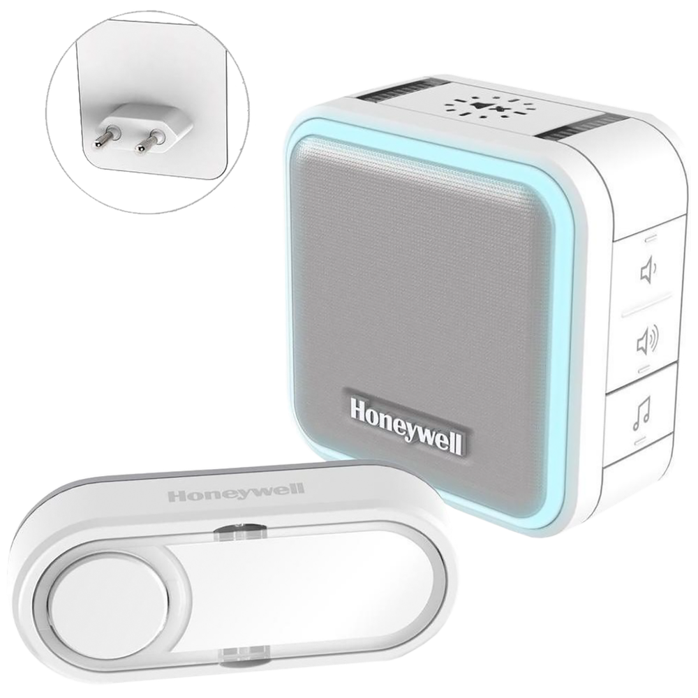 Honeywell Zvono bežično. kućno, 6 melodije, mute timer, bijela boja - DC515EP2 slika 1