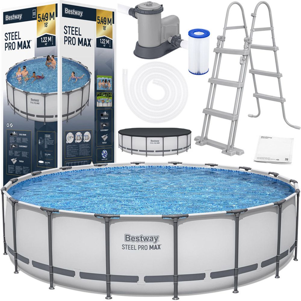 Bestway Frame Pool 549x122cm 10in1 Pumpa Ljestve Navlaka 56462 slika 1