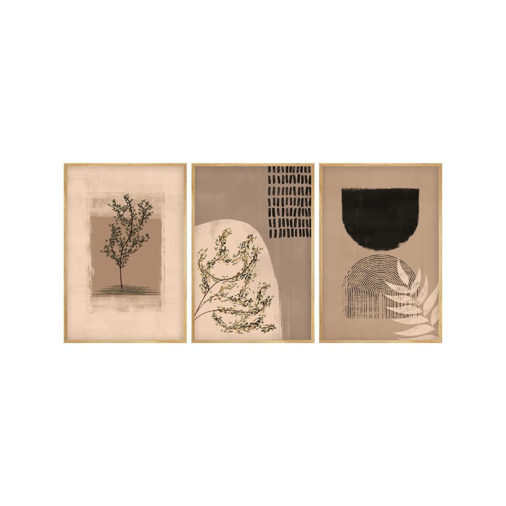 Dekorativni Okvirni Slikarski Set Huhu260 - 50 x 70 cm, Višebojni (3 Komada) slika 3