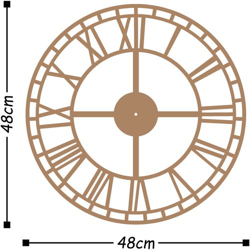 Wallity Ukrasni metalni zidni sat, Metal Wall Clock 2 - Copper slika 3