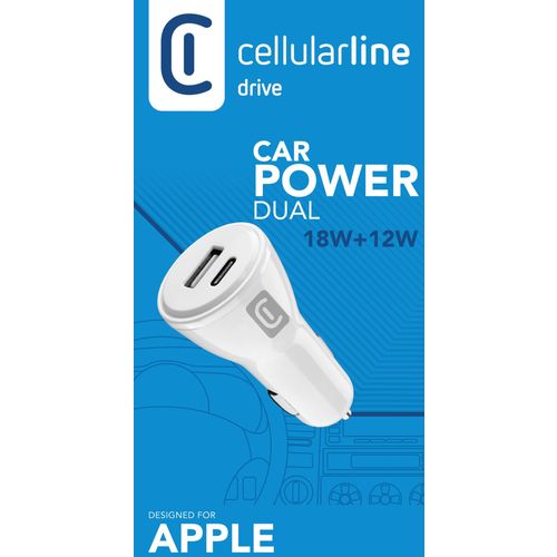 Cellularline auto punjač iPhone TYPE-C dual slika 3