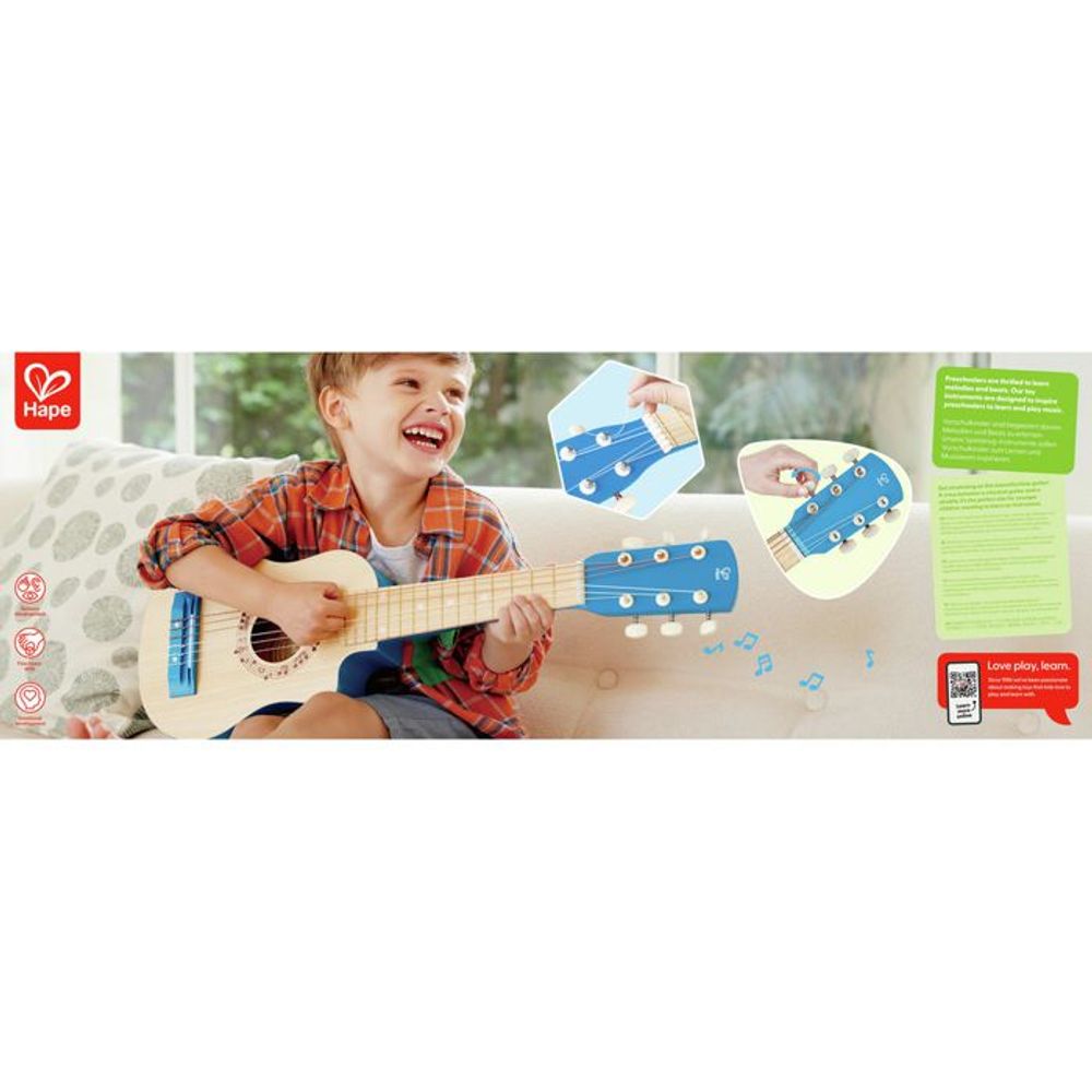 Hape Drvena dječija gitara Blue Lagoon slika 3
