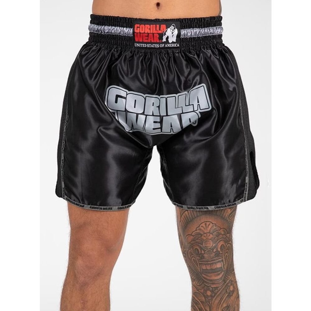 Gorilla Wear PIRU Muay Thai Šorc, Crni slika 5