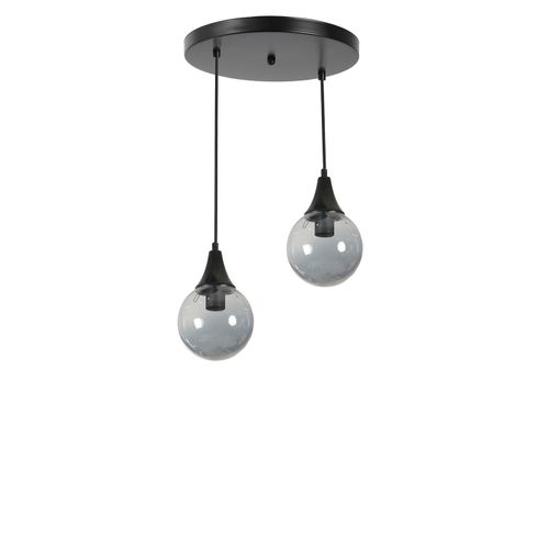 Afra 2 Li Tepsili Siyah Füme Camlı Sarkıt Black
Fume Chandelier slika 3