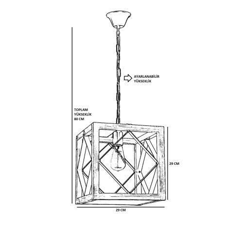 Zikzak Büyük Ceviz Rustik Sarkıt Walnut
Black Chandelier slika 3