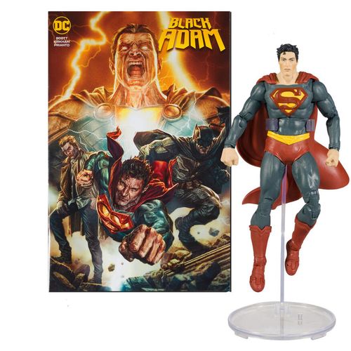 DC Comics Black Adam Comic + Superman figure 17cm slika 1