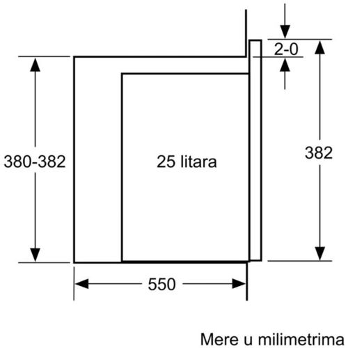 Bosch BFL554MS0 Ugradna mikrotalasna rerna serije 6, Zapremina 25L slika 7