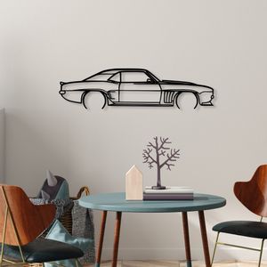 Wallity Chevrolet Camaro Silhouette Black Decorative Metal Wall Accessory