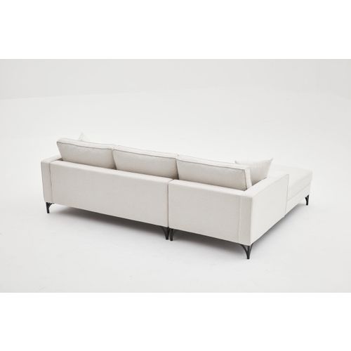 Atelier Del Sofa Kutna garnitura, Krem Crno, Berlin Left - Cream, Black slika 4