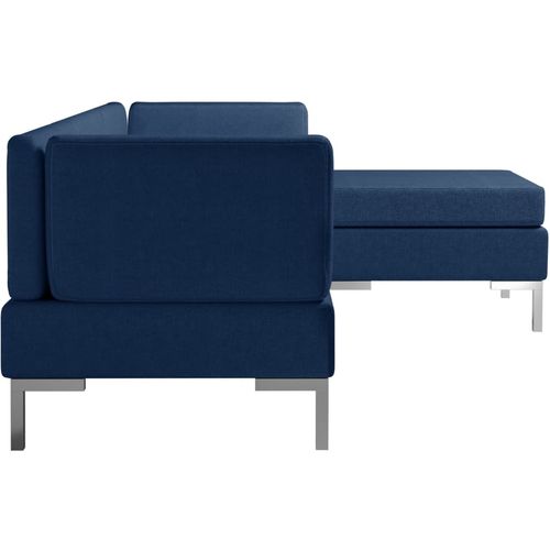 4-dijelni set sofa od tkanine plavi slika 23