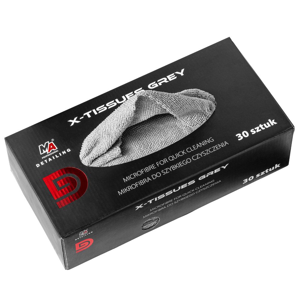 Sive mikrofiber krpe za detaljno čišćenje - 30x30 cm, 200 g/m2, 30/1 set slika 1