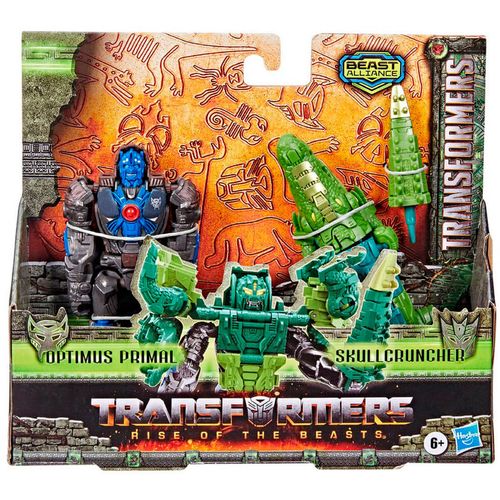 Transformers Rise of the Beasts Beast Beast Alliance Optimus Primal &#38; Skullcruncher figure 13cm slika 4