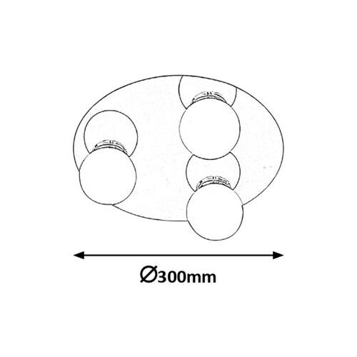 Rabalux Becca plafonska lampa G9 3x28W IP44 slika 3