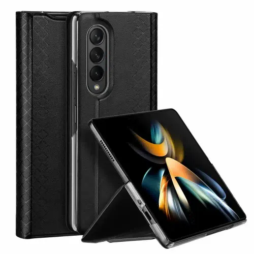 DUX DUCIS Bril - PU kožna torbica za Samsung Galaxy Z Fold4 5G crna slika 1