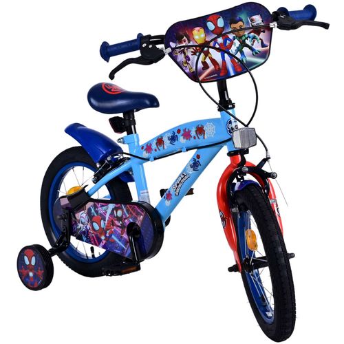 Dječji bicikl Volare Spidey Kids 14" plavi s dvije ručne kočnice slika 6