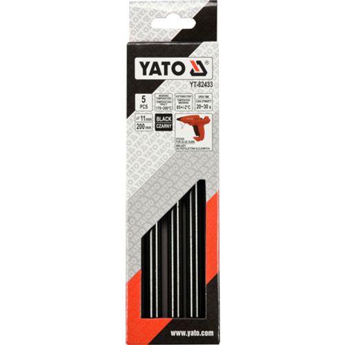 Yato termotopivi ljepilo u štapovima crne boje 11,2x200mm, 5 komada slika 1