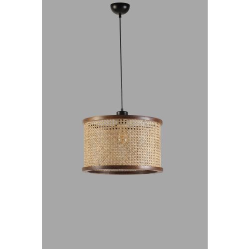 Gizem Büyük Tekli Ceviz Rattan Sarkıt Walnut Chandelier slika 3