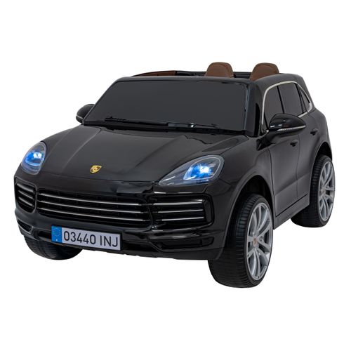 Licencirani auto na akumulator Porsche Cayenne S - crni/lakirani slika 3