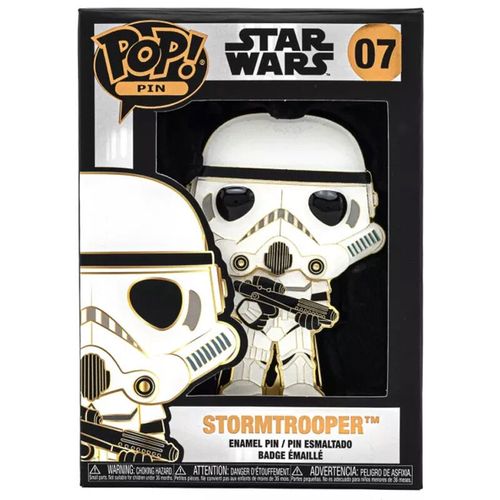 Funko Pop Star Wars Storm Trooper Large Enamel bedž 10cm slika 4