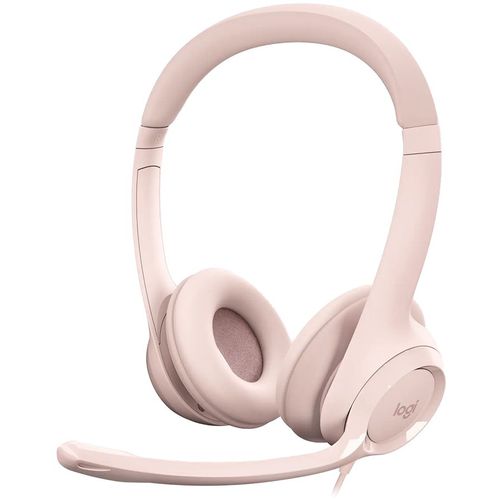 Slušalice Logitech H390, žičane, USB, roze slika 1