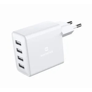 Swissten punjač 4XUSB 4A 20W bela