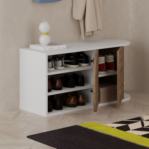 Nova Shoe Bench - White, Hitit Hitit
White Shoe Cabinet slika 2