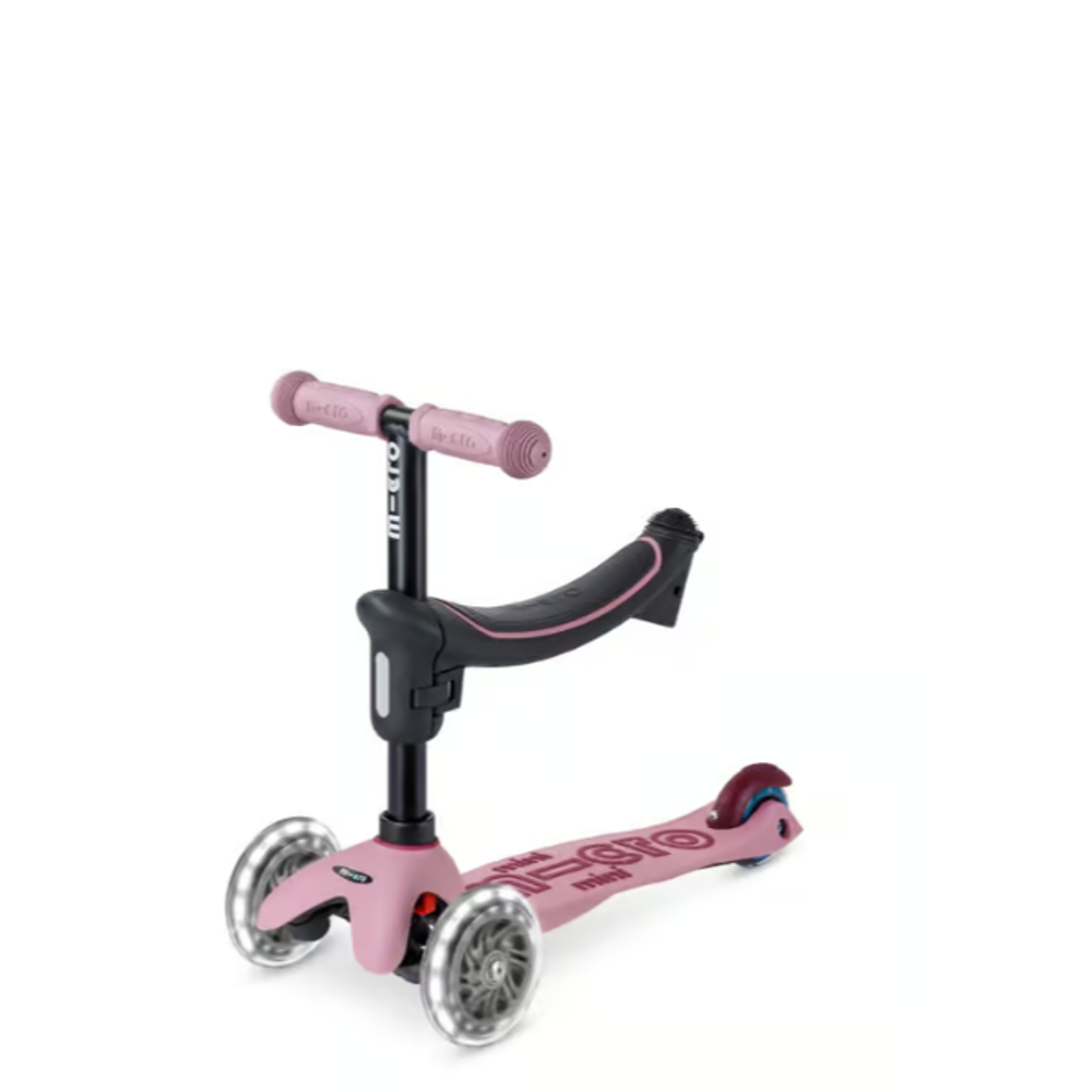 Micro Dječiji romobil Mini Deluxe Rock & Go LED Dusty Rose slika 4